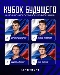 Четыре хоккеиста системы «Торпедо» вызваны в юниорскую сборную России